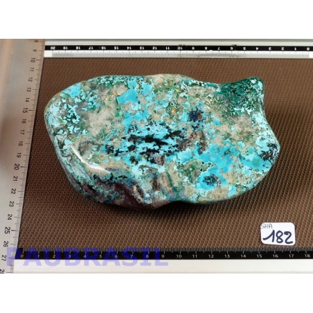 Shattuckite Chrysocolle Congo Q Extra en pierre polie XXL 865gr Shattuckite Chrysocolle Congo Q Extra en pierre polie XXL 865gr