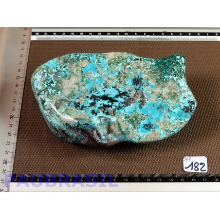 Shattuckite Chrysocolle Congo Q Extra en pierre polie XXL 865gr