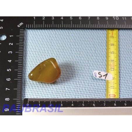 Agate dorée - miel d Inde pierre roulée 14gr rare Q Extra