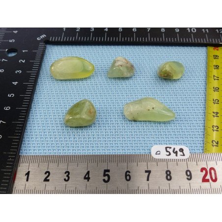 Prehnite Q Extra Lot de 5 Pierres Roulées 23g | Minéraux Paubrasil