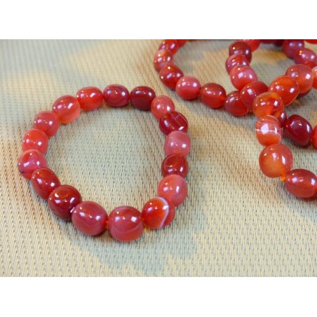 Bracelet Cornaline en pierres roulées Bracelet Cornaline en pierres roulées