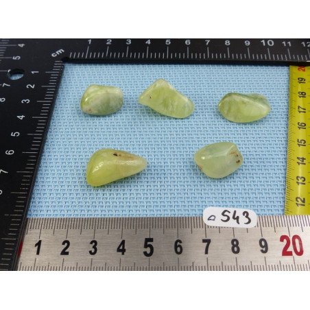 Prehnite Q Extra Lot de 5 Pierres Roulées 24g | Minéraux Paubrasil