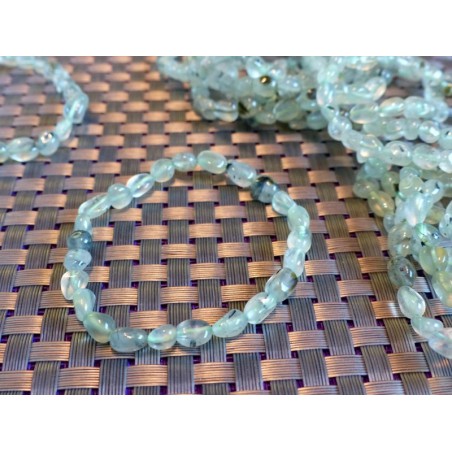 Bracelet Prehnite épidote en mini pierres roulées Q Extra