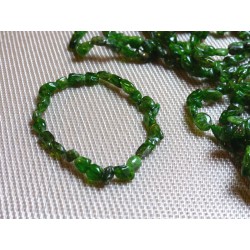 Bracelet Diopside Chromifère en mini pierres roulées Q Extra