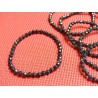 Bracelet Spinelle noir en perles facettées de 4mm
