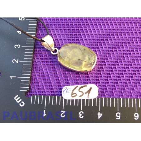 Pendentif Prehnite Epidote Cabochon Q Extra 7gr monture argent 925