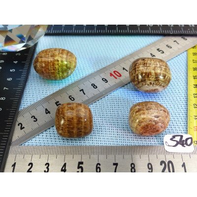 Aragonite Zonée Lot de 4 Pierres Roulées 89g | Minéraux Paubrasil