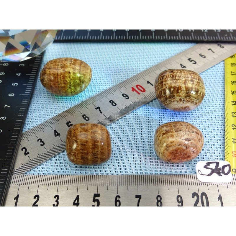Aragonite Zonée Lot de 4 Pierres Roulées 89g | Minéraux Paubrasil