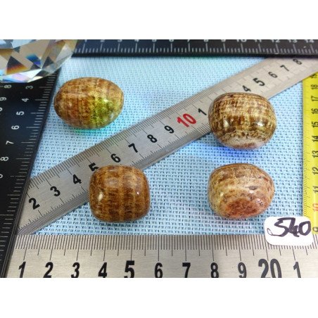 Aragonite Zonée Lot de 4 Pierres Roulées 89g | Minéraux Paubrasil