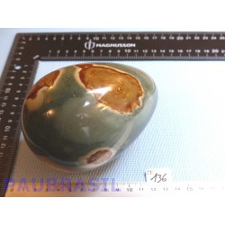 Oeuf en Jaspe Polychrome 1100gr 85mm diamètre 120mm long