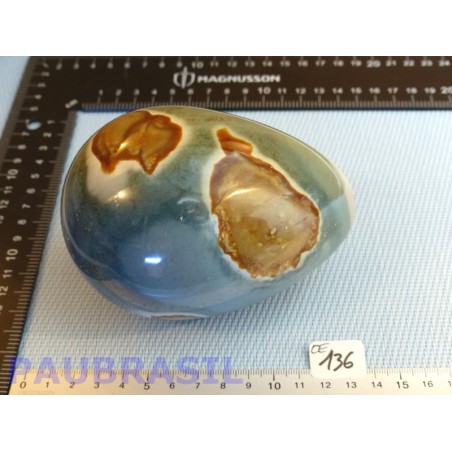 Oeuf en Jaspe Polychrome 1100gr 85mm diamètre 120mm long