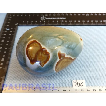 Oeuf en Jaspe Polychrome 1100gr 85mm diamètre 120mm long