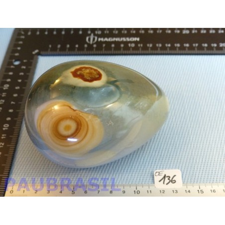 Oeuf en Jaspe Polychrome 1100gr 85mm diamètre 120mm long