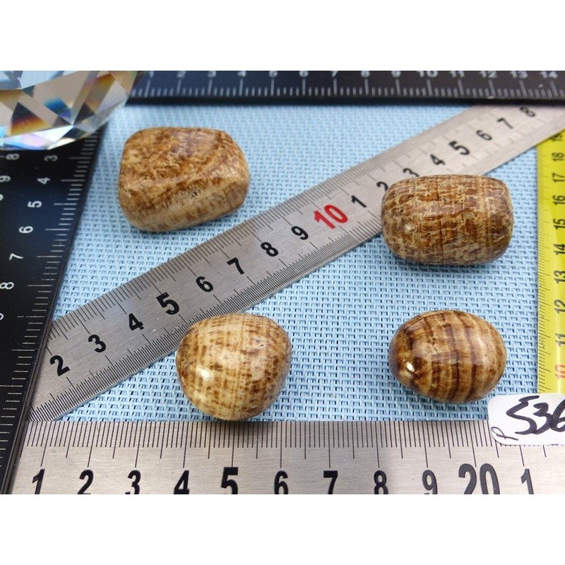 Aragonite Zonée Lot de 4 Pierres Roulées 93g | Minéraux Paubrasil