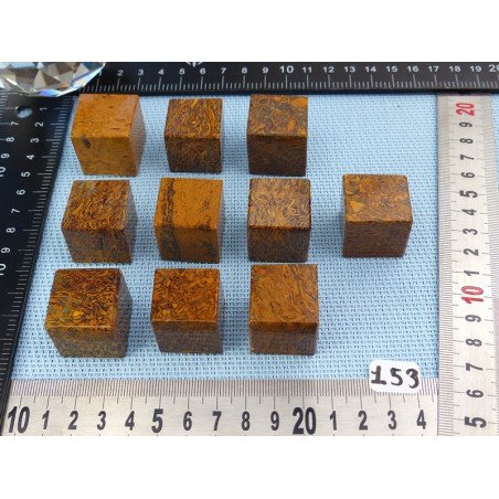 Jaspe Vermicelle - Jaspe Marianne Cube poli à l unité de 20  | Minéraux Paubrasil