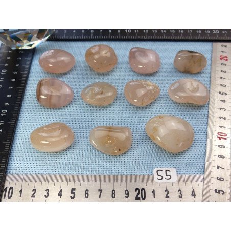 Calcédoine Rose Pierre Roulée à l unité de 33 à 36 mm | Minéraux Paubrasil
