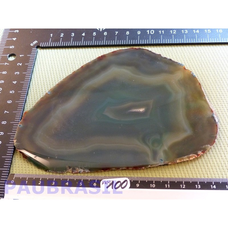 Tranche d agate teintée de 186gr