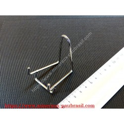 Chevalet métaliquel chromé pour supports de minéraux base 3cm
