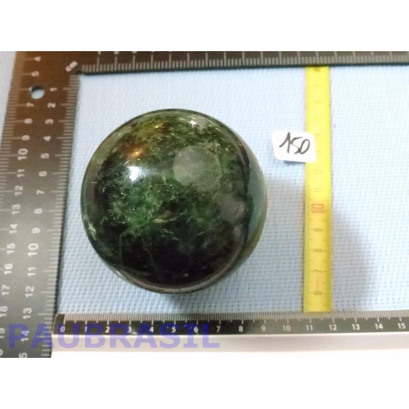 Sphère Jaspe Vert 513g 73mm diamètre