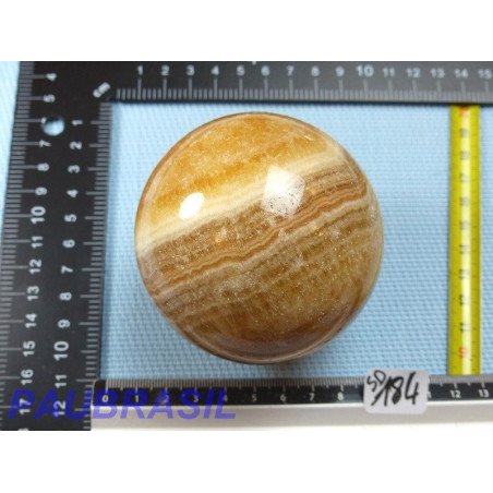 Sphère en Aragonite Zonée 646gr 77mm diamètre