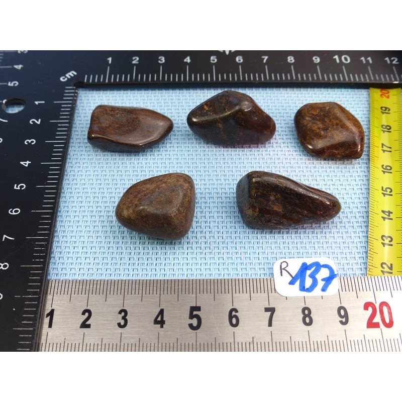 Bronzite Lot de 5 Pierres Roulées 60g | Minéraux Paubrasil