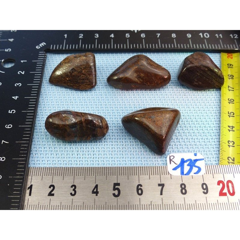 Bronzite Lot de 5 Pierres Roulées 74g | Minéraux Paubrasil