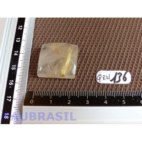 Cabochon Quartz à inclusions de rutile Q Extra Minas Gerais Brésil 8gr30 Cabochon Quartz à inclusions de rutile Q Extra Minas Gerais Brésil 8gr30