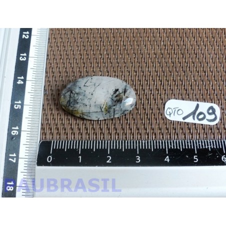 Cabochon en Quartz Tourmaline Q Extra Brésil 4gr60 Cabochon en Quartz Tourmaline Q Extra Brésil 4gr60