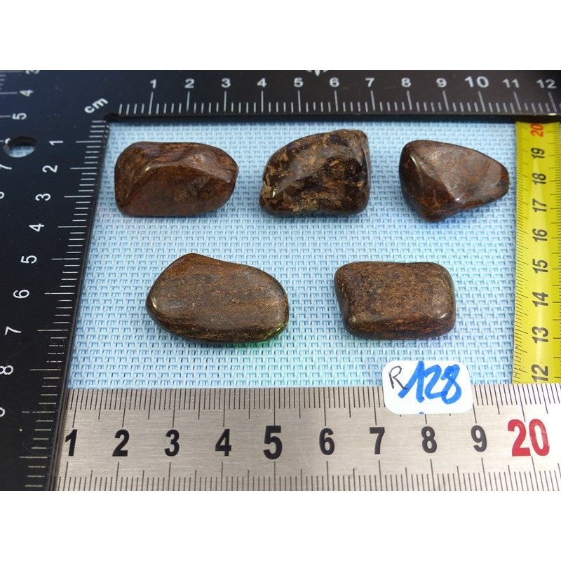 Bronzite Lot de 5 Pierres Roulées 64g | Minéraux Paubrasil