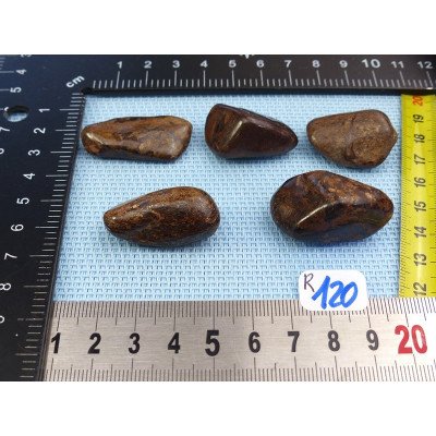 Bronzite Lot de 5 Pierres Roulées 65g | Minéraux Paubrasil