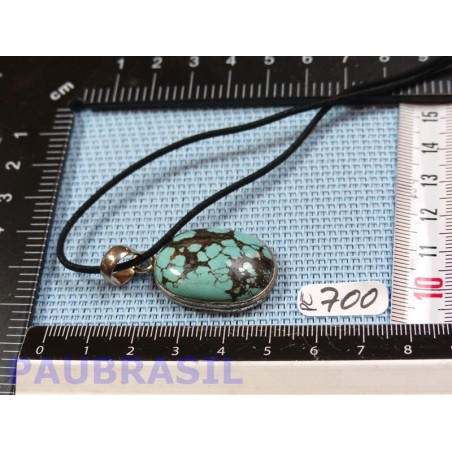 Pendentif Turquoise du Népal Cabochon Q Extra 8gr monture argent 925 Pendentif Turquoise du Népal Cabochon Q Extra 8gr monture argent 925