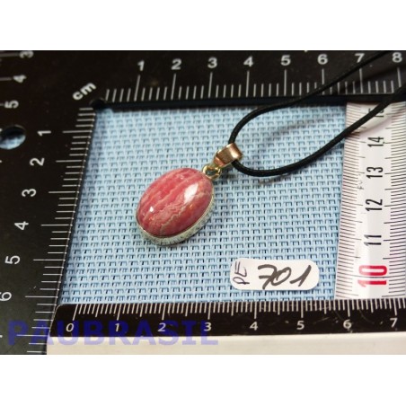 Pendentif Rhodocrosite Argentine cabochon Q Extra 7gr60 monture argent 925 Pendentif Rhodocrosite Argentine cabochon Q Extra 7gr60 monture argent 925