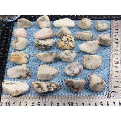 Howlite Veritable Pierre Roulée à l unité de 20 à 25 gr | Minéraux Paubrasil