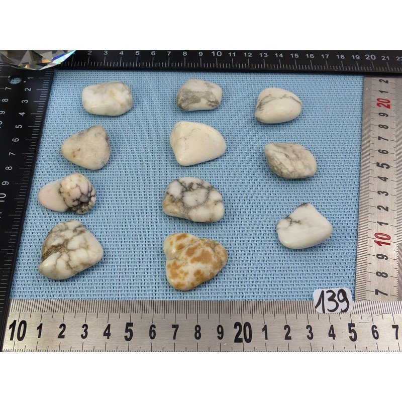 Howlite Veritable Pierre Roulée à l unité de 10 à 15 gr | Minéraux Paubrasil