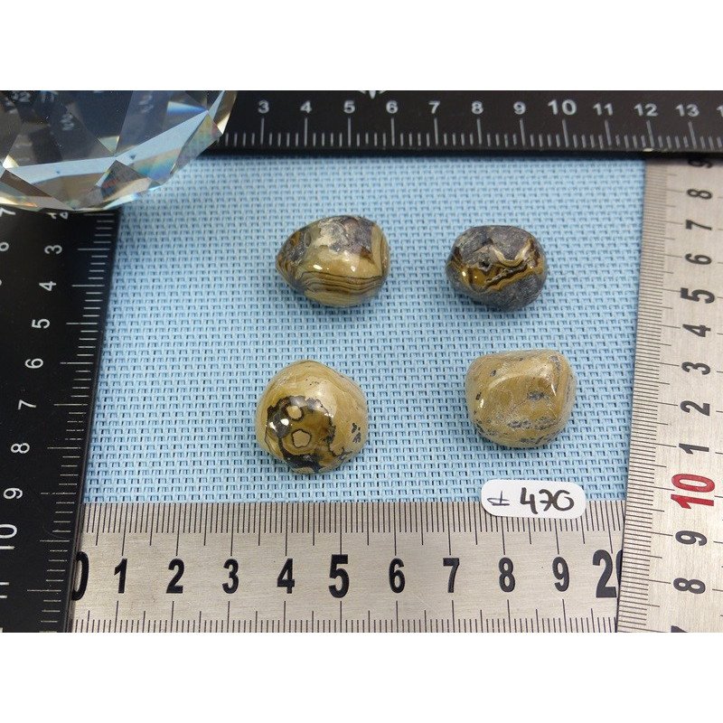 Sphalerite - Schalenblende Lot de 4 Pierres Semi Roulées 71g | Minéraux Paubrasil