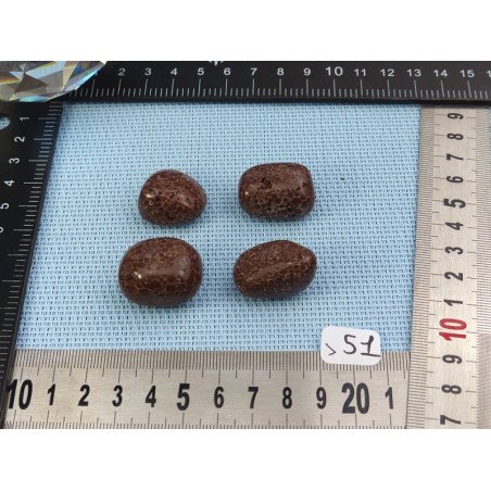 Margarita - Oolite Lot de 4 Pierres Roulées 49g | Minéraux Paubrasil