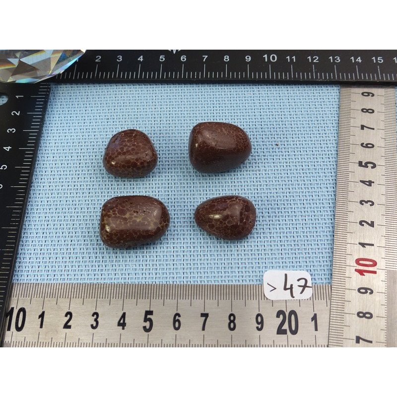 Margarita - Oolite Lot de 4 Pierres Roulées 47g | Minéraux Paubrasil