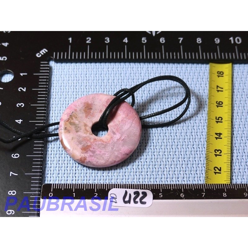 Donut Pi Pendentif en Rhodonite de 40 mm