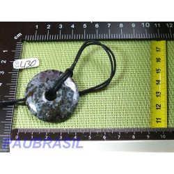 Pi Donut pendentif en Gabbro Merlinite de 4cm