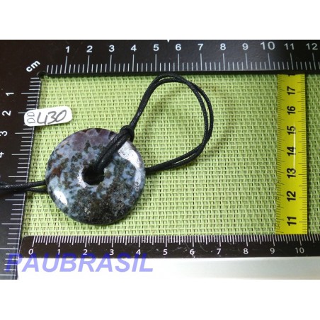 Pi Donut pendentif en Gabbro Merlinite de 4cm