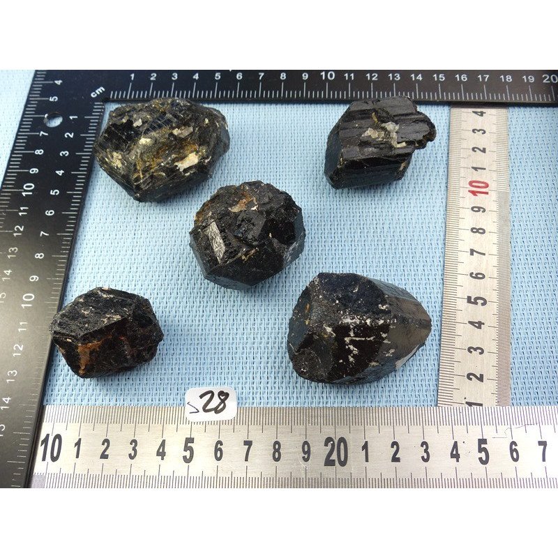 Tourmaline Inde Extra Lot de 5 Pierres Brutes 445g | Minéraux Paubrasil