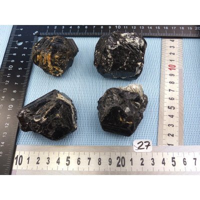 Tourmaline Inde Extra Lot de 4 Pierres Brutes 636g | Minéraux Paubrasil