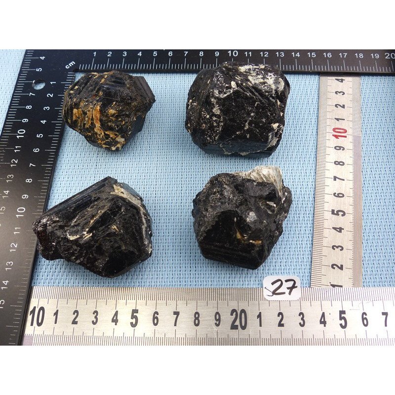 Tourmaline Inde Extra Lot de 4 Pierres Brutes 636g | Minéraux Paubrasil
