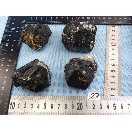 Tourmaline Inde Extra Lot de 4 Pierres Brutes 636g | Minéraux Paubrasil