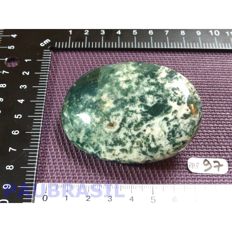 Agate arborisée - agate arbre Inde savonnette polie Q Extra 105g