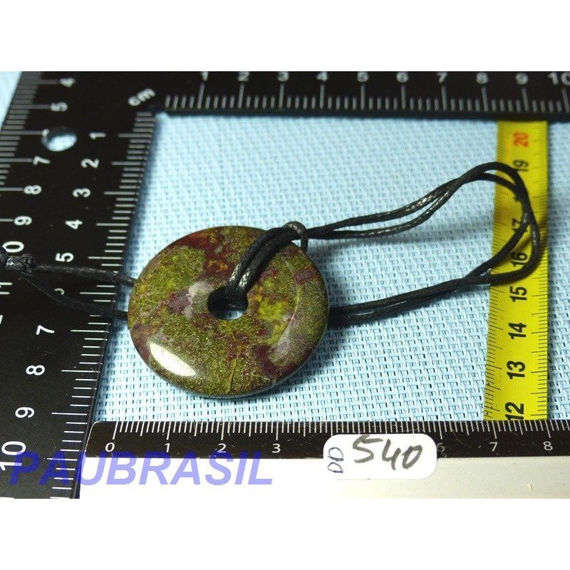 Pi Donut pendentif en Piémontite - Dragon Stone 40mm