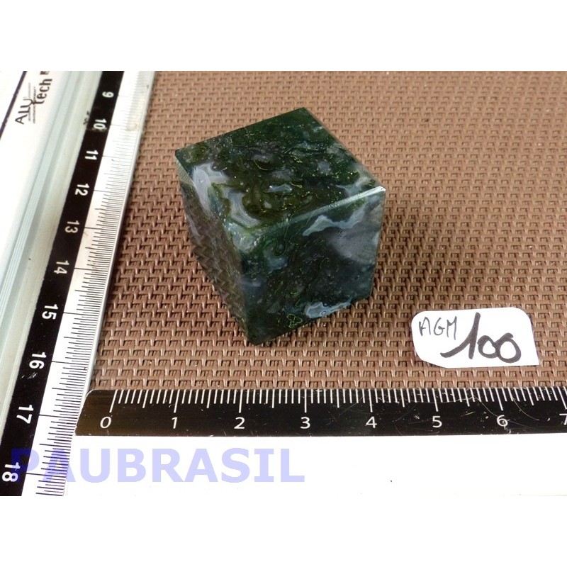 Cube poli en Agate Mousse 40gr 25mm
