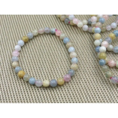 Bracelet Jaspe Dalmatien Lamparcien Q Extra en perles de 6mm