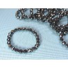 Bracelet Silicium en perles facettées de 8mm
