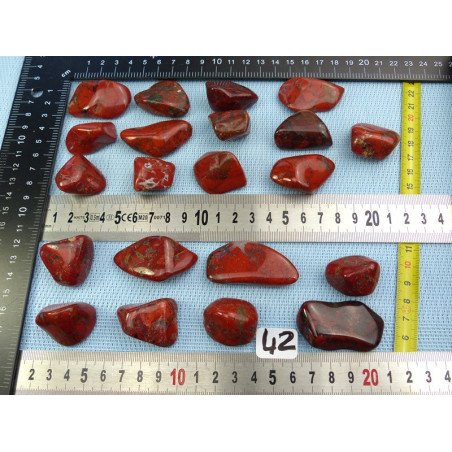 Jaspe Rouge Breschia Pierre Roulée à l unité de 18 à 21 gr | Minéraux Paubrasil